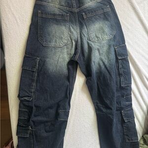 Stylish Blue Cargo Jeans